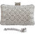 Trendchicks White mothi  stone work box clutch for women  girls