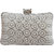 Trendchicks White mothi  stone work box clutch for women  girls