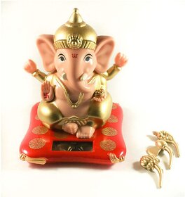 Samyaka Solar Ganesha Statue For Home And Office  Ganpati Bappa  Solar Lord Ganesh Ji Moving Hands