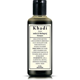 Khadi herbal Amla Bhringraj Shampoo (210 ml)