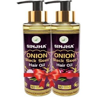                       SINJHA Onion Black Seed Hair Oil 100ml pack of 2 for Hair Growth Hair Oil  (200 ml)                                              