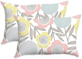 Cotton Candy - 100 Cotton Pillow Covers (Pack of 2) 18x 28 Inch , Printed Set of 2 Pillow Cases, Regular Size Pillow
