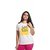 White Graphic Print Round Neck Cotton T-Shirt/Top For Women And Girls By Ww Won Now