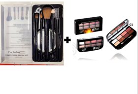 Professional makeup brushes+ Lyon beauty 8 colour makeup palette