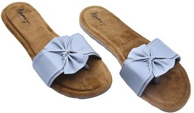 Asamayna Grey Daily Wear Outdoor Slipper And Flip Flop For Women's