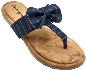 Asamayna Black Daily Wear Outdoor Party Wear Slipper  For Women's