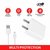 Xeanco Fast Charging Adapter, Wall Charger with Micro USB Cable (White)