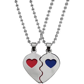                       Sullery Valentine Gift Love You Heart  Cartoon Locket Pendant Sterling Silver Stainless Steel Pendant Set                                              