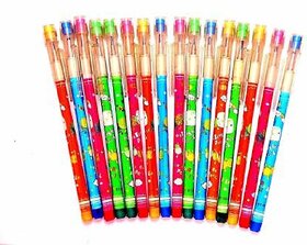 SunriseCar Pencils with Eraser for Kids, Stydents, (Multicolor) - ( Pack of 24 )