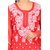 WOMEN'S LUCKNOWI CHIKAN KURTA WITH DENSE SEMI SHEER ROSE CHIKAN EMBROIDERY WITH BEAUTIFUL  BELL SLEEVES DESIGN WITH SLIP
