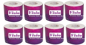 Vizio Soft  Hygiene 2 Ply Toilet Paper/Toilet Tissue Paper/wipes Roll-Pack Of 8 White (Approx 200 Sheet per roll)