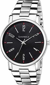 Laurels Men's Stylish Slim Black Watch