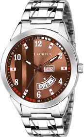 Laurels Men's Brown Dial Chain Watch