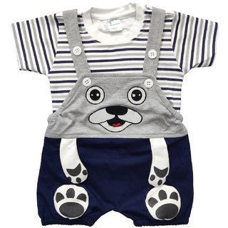 New Born Dungaree Dress Set with T shirt for Baby Boys Baby Girls 12 18 Month