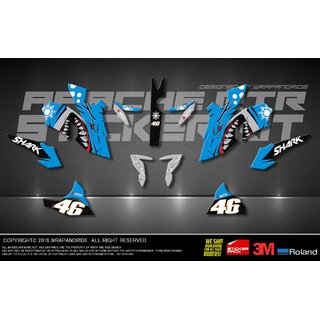 Buy Tvs Rtr 160/ 200 Blue Shark Design Wrap Decal Sticker Kit Online ...