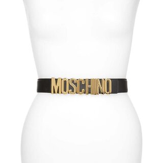 Moschino Belt Women Fancy Party Wear Dress Belts Black Leather Belt