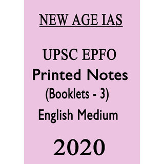                       New Age Ias UPSC EPFO Printed Notes 2021 English Medium (1 Combo Set)                                              