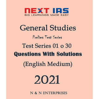                       Next Ias Prelims Test Series 01 to 30 2021 English Medium (1 Combo Set)                                              