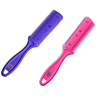 Ear Lobe  Accessories Quality Barber Scissor Hair Cut Styling Razor Comb Hairdressing Tool Pack of 2pcs