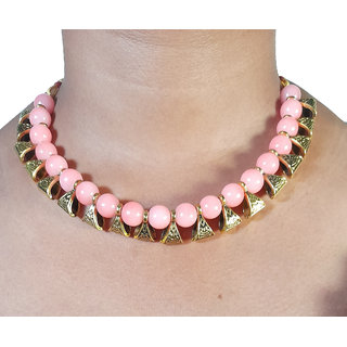 Aarable Oxidized Gold Plated Choker Necklace with Earring Fashion Party Wear Jewellery Set for Women  Girls