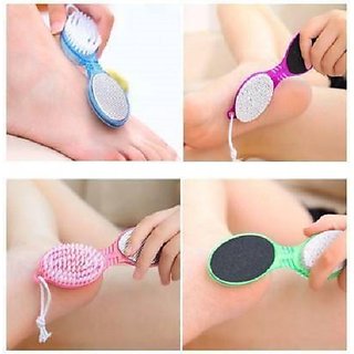 4 in 1 Pedicure Paddle - Cleanse, Scrub, File Buff for Feet - Assorted Colours