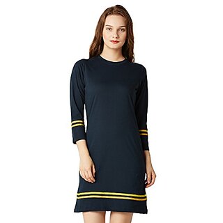 Miss Chase Womens Yellow Mini Shift Dress
