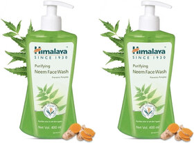 HIMALAYA Neem 400ML pack of 2 Face Wash  (800 ml)