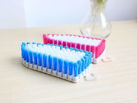 SAMYAKA Pack of 2 Wall Corner Bathroom Cleaning Flexi Brush