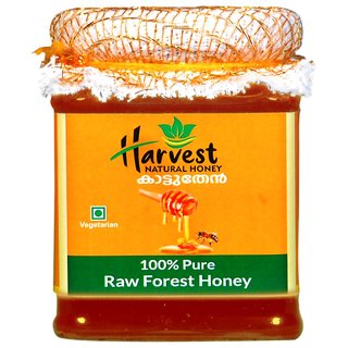 Raw Honey Pure Natural  Wild Forest Unprocessed Honey  No Preservatives, No Added Sugar  Harvest Natural Honey 500 G