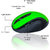 Adcom 6D Slim Wireless Optical Super Mouse with 6 Programmable Buttons, 1600dpi and 2.4Ghz Nano Receiver (Green)