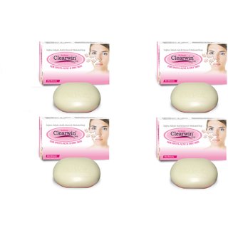                       Clearwin soaps for spots acne oily skin (Pack of 4 pcs. ) 75 gm each                                              