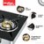 KHAITAN AVAANTE KWID SS 3 Burner Toughened Glass Top with Detachable Stainless Steel Spill Tray