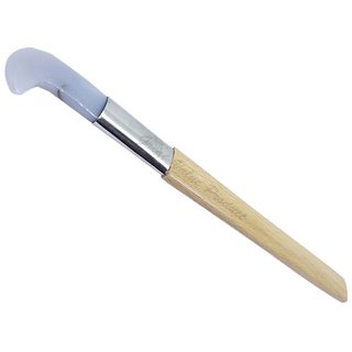                       Agate Burnished Hockey Style with Wooden Handle Jewellery Making Tool  Straight Agate Burnisher                                              