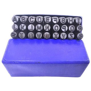                       Hardened Steel Alphabet Punch Set, 1/4 Inches-6.35mm (Carbon Steel)                                              