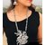 Zukhruf Fashion Oxidised Silver Radha Krishna Chain Pendant Necklace for Girls Women
