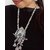 SGM Zukhruf Fashion Silver Oxidised Designer Jewellery Krishna Flute Necklace Set for Women  Girls