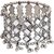 Zukhruf Fashion Jewellery Silver Oxidised Mirror Cuff Bangle Bracelet for Women and Girls(SGM-014)
