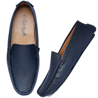 synthetic leather loafers