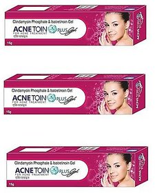 AcneToin Plus Gel For Acne ( Pack of 3 pcs.) 15 gm each