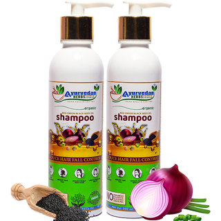                       Ayurvedan Herbs Onion Black Seed Oil Shampoo with Onion  Black Seed Extract for Hair Growth and Hair Fall Control 200 M                                              