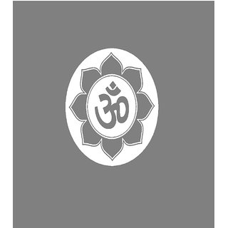 WHITE OM FLOWER STICKER PACK OF 2 ( 10 BY 10 CM ) WHITE OM FLOWER STICKER PACK OF 2 ( 10 BY 10 CM )