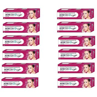                       AcneToin Plus Gel For Acne ( Pack of 12 pcs.) 15 gm each                                              