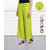 Fabclub Women's Heavy Rayon Solid Plain Free Size Palazzo (Lime Green)