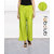 Fabclub Women's Heavy Rayon Solid Plain Free Size Palazzo (Lime Green)