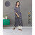 Fabclub Women Rayon Printed Flared Kurti (Grey)