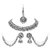 SGM Fashion Oxidised Silver Afghani Style Tika Earring with Choker Necklace Set for Women(SGM-022CMB)