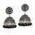 SGM Oxidised Silver Jhumki Earrings for Women Girls(Black)(SGM-006SB)