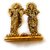 Shree Ganesh Laxmi 24k Gold Plated Idol