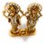 Shree Ganesh Laxmi 24k Gold Plated Idol