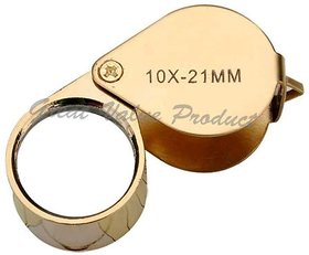 Scorpion Jewelers Eye Loupe Magnifying 10x 21mm Triplet Type Golden  Eye Glass Magnifier - Magnifying Glass